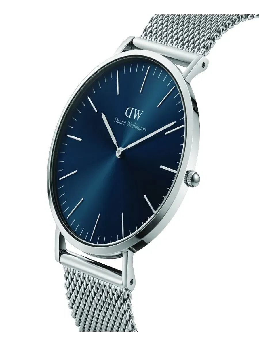 Унисекс аналоговые часы из нержавеющей стали серебристого цвета, 40 мм Daniel Wellington — изображение 3 из 6