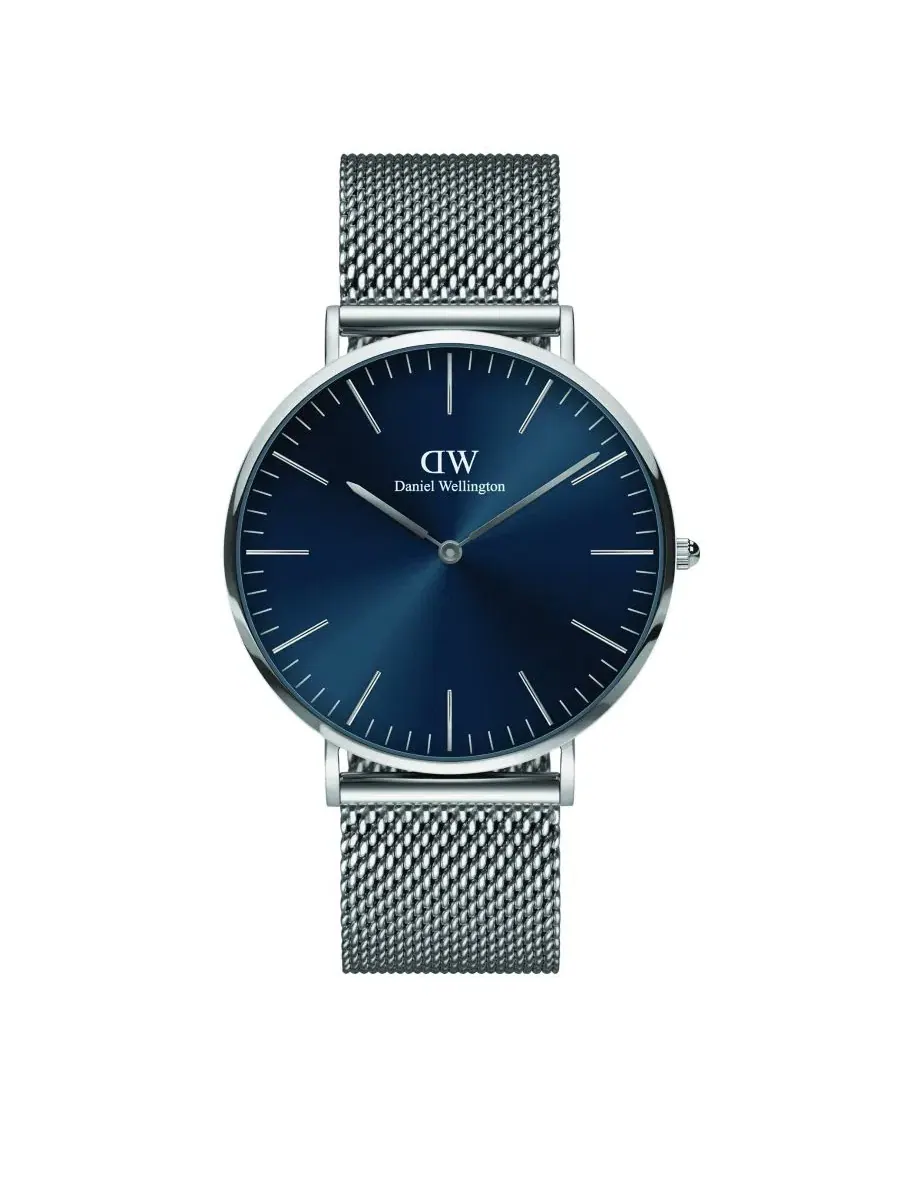 Унисекс аналоговые часы из нержавеющей стали серебристого цвета, 40 мм Daniel Wellington — изображение 4 из 6
