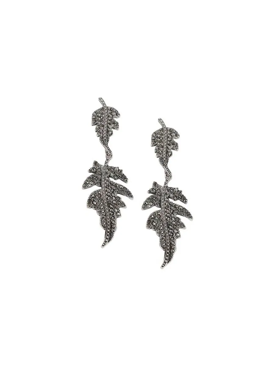 Серьги-подвески Foliage Drop SOHI — изображение 1 из 3, оттенок серебряный