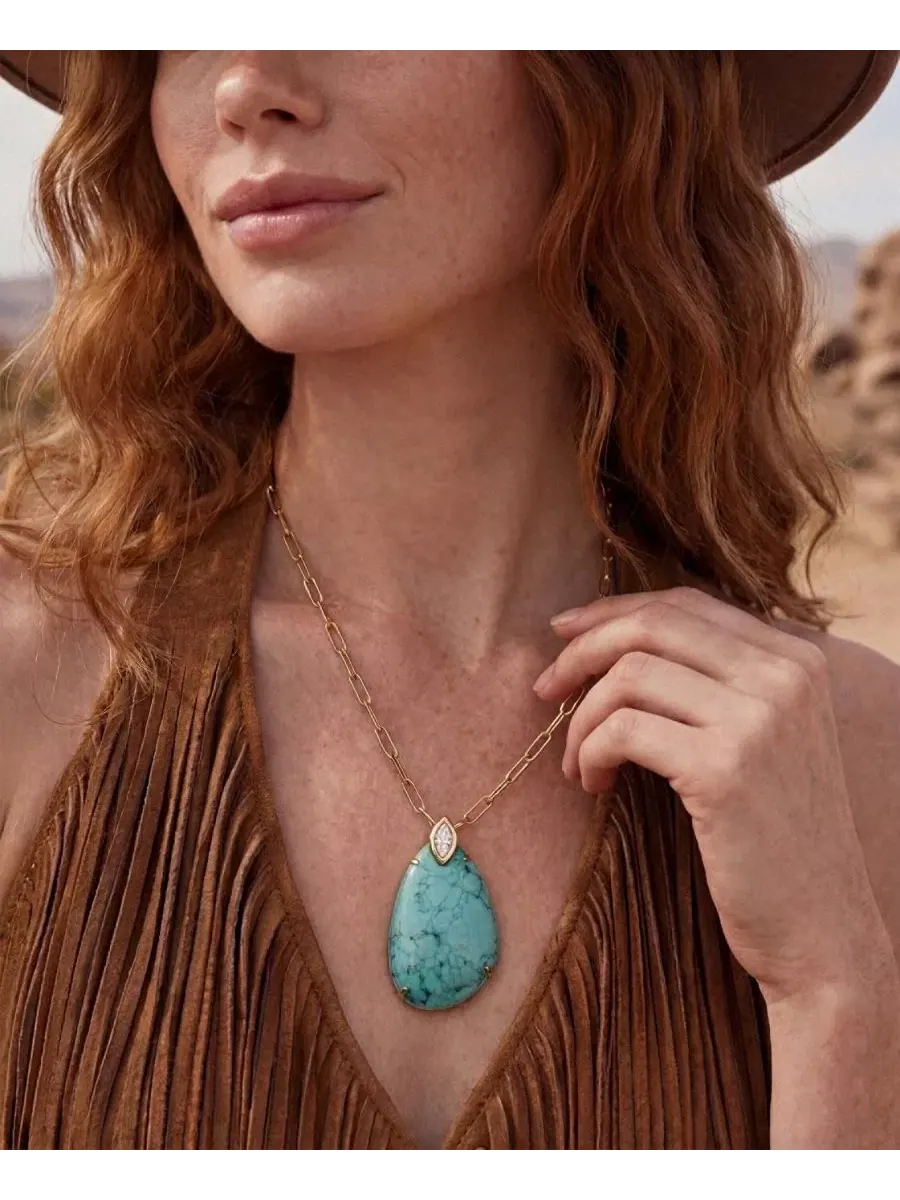Подвеска-кулон с камнями Majestic Stone ETTIKA — изображение 2 из 5, оттенок бирюзовый