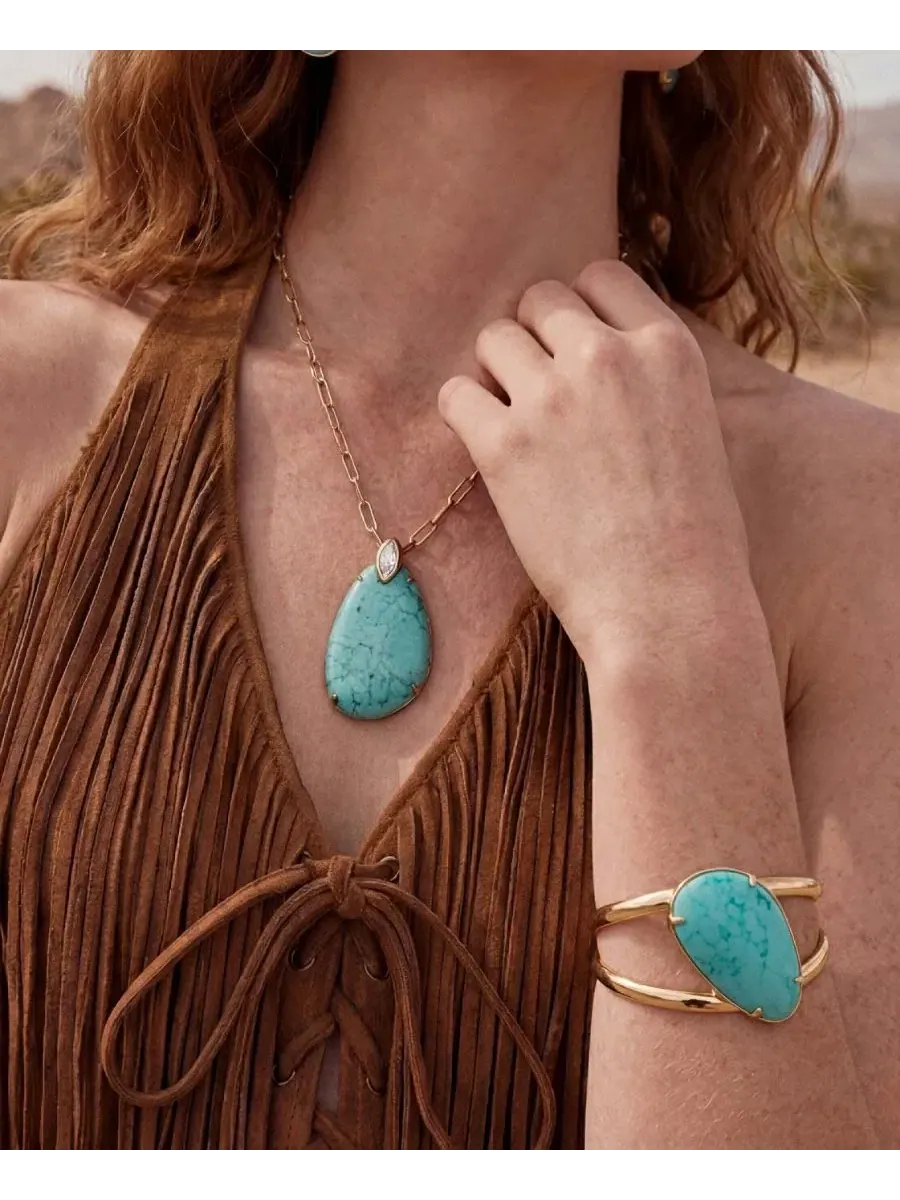 Подвеска-кулон с камнями Majestic Stone ETTIKA — изображение 4 из 5, оттенок бирюзовый