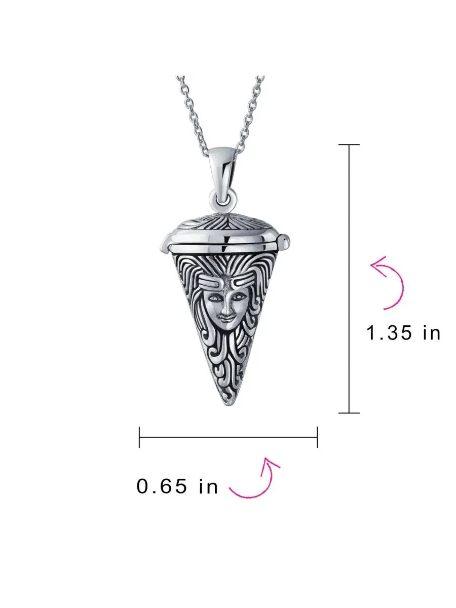 Кулон-медальон с ангелом .925 стерлинговое серебро Bling Jewelry — изображение 3 из 3, оттенок черный