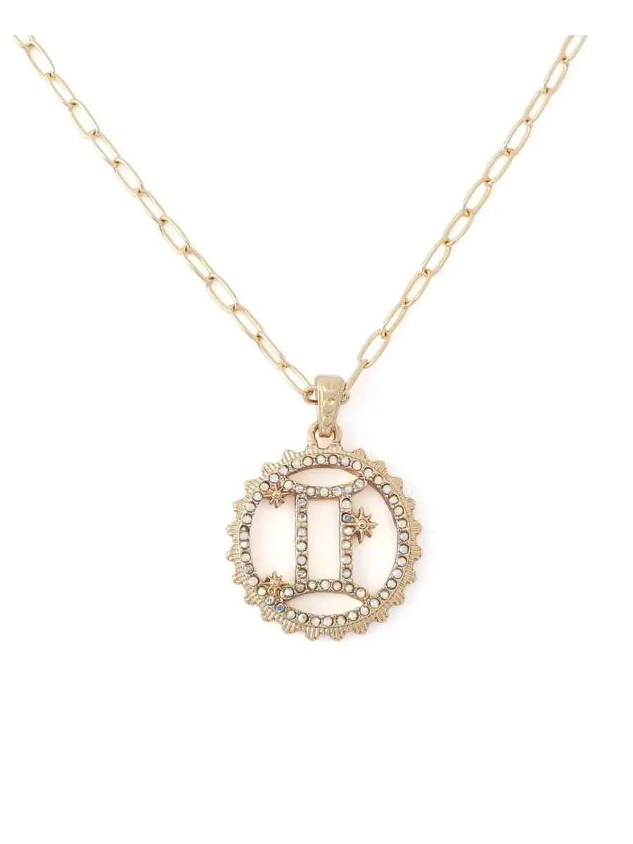 Комплект украшений с кулоном-подвеской Близнецы Faux-Stone Gemini Celestial Pendant Necklace Charm — изображение 3 из 7