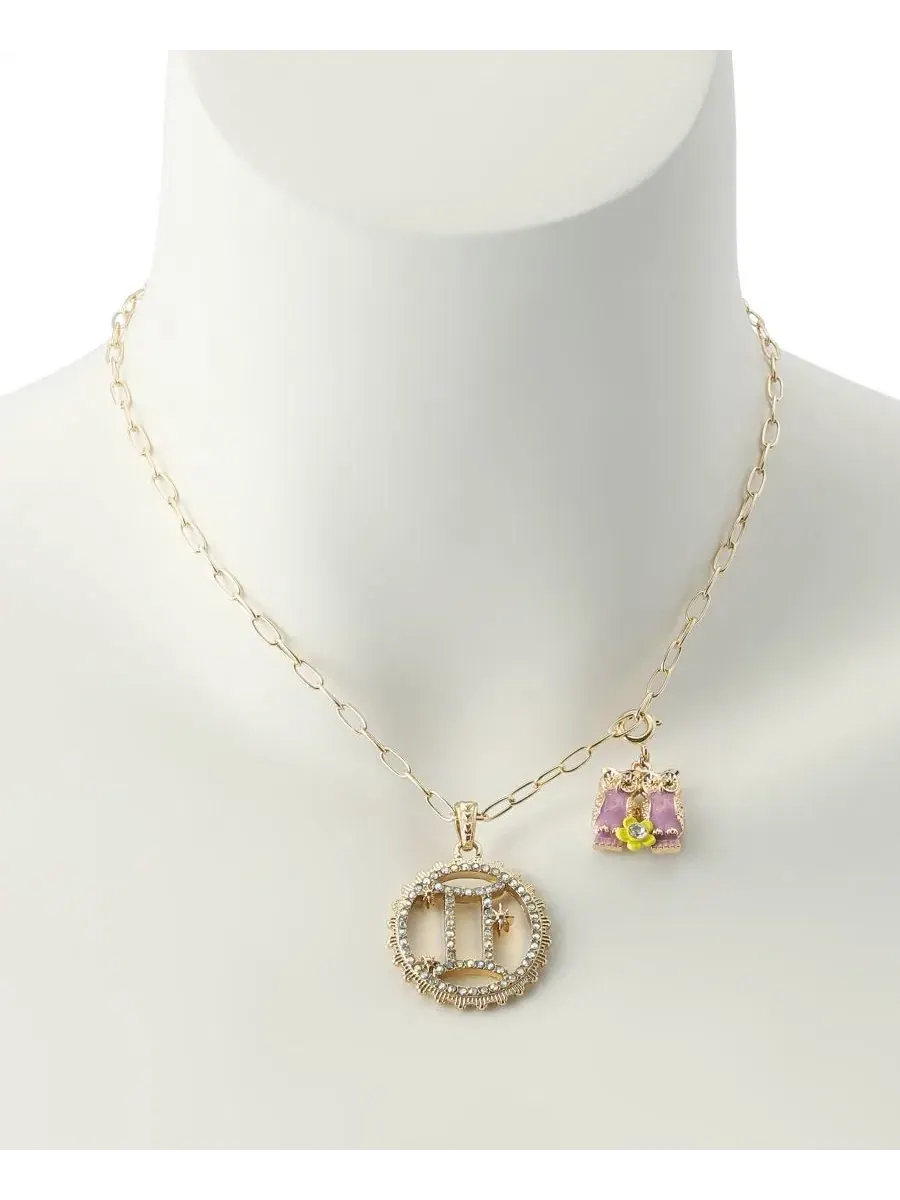 Комплект украшений с кулоном-подвеской Близнецы Faux-Stone Gemini Celestial Pendant Necklace Charm — изображение 6 из 7