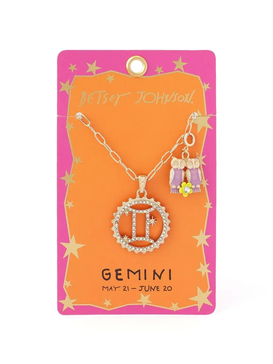 Комплект украшений с кулоном-подвеской Близнецы Faux-Stone Gemini Celestial Pendant Necklace Charm — изображение 7 из 7