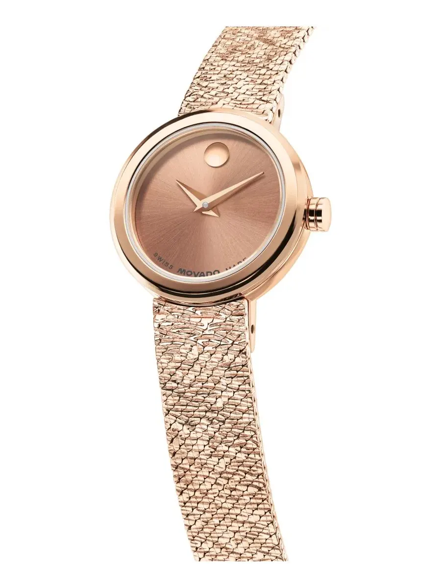 Женские часы Museum Velura Mini Swiss Quartz Mid Rose PVD, 21 мм Movado — изображение 2 из 4, оттенок золотистый