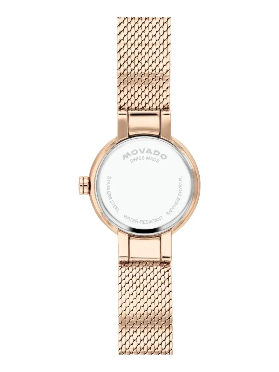 Женские часы Museum Velura Mini Swiss Quartz Mid Rose PVD, 21 мм Movado — изображение 3 из 4, оттенок золотистый