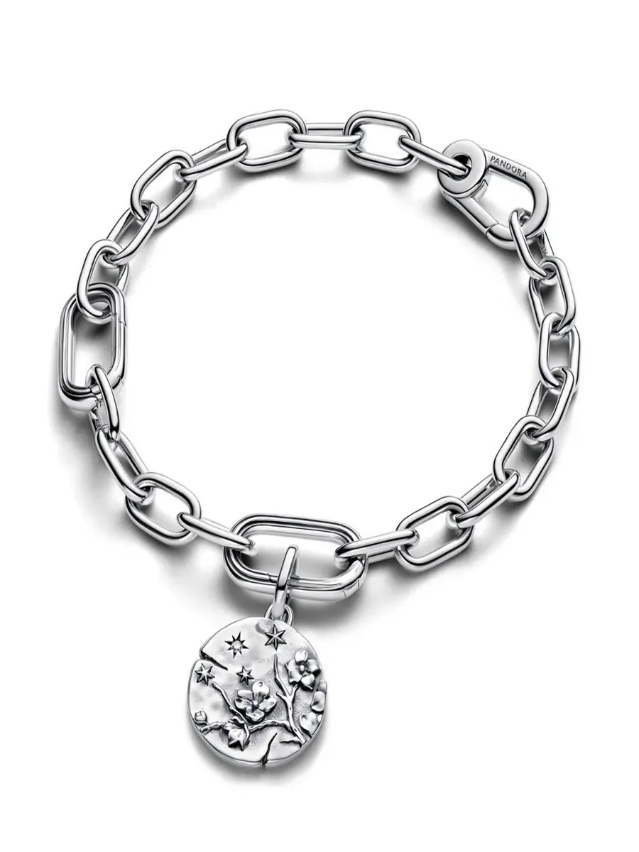 Серебряные медальоны-подвески в виде цветущей сакуры Pandora — изображение 3 из 3, оттенок серебряный