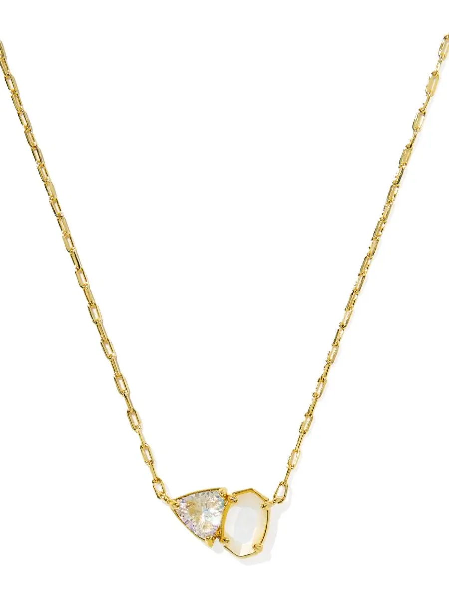 Позолоченное колье с подвеской из стеклянного камня Kendra Scott — изображение 1 из 3, оттенок золотистый