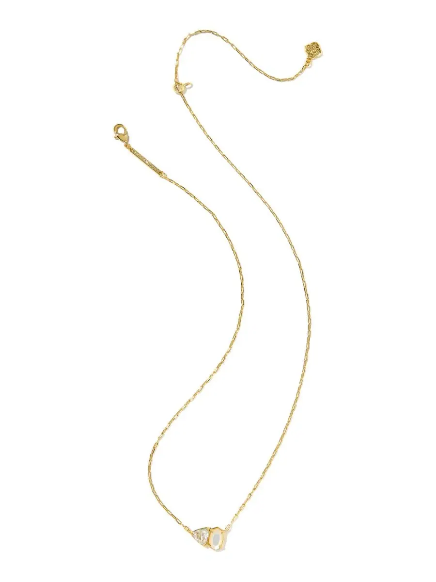 Позолоченное колье с подвеской из стеклянного камня Kendra Scott — изображение 2 из 3, оттенок золотистый