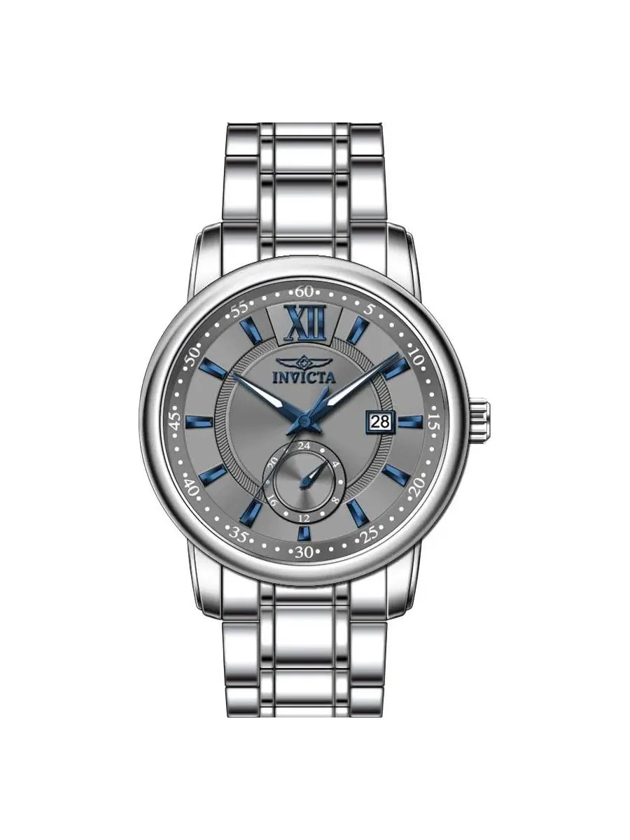 Мужские наручные часы Invicta Specialty Quartz, с синим циферблатом, стальной корпус 40 мм — изображение 2 из 3