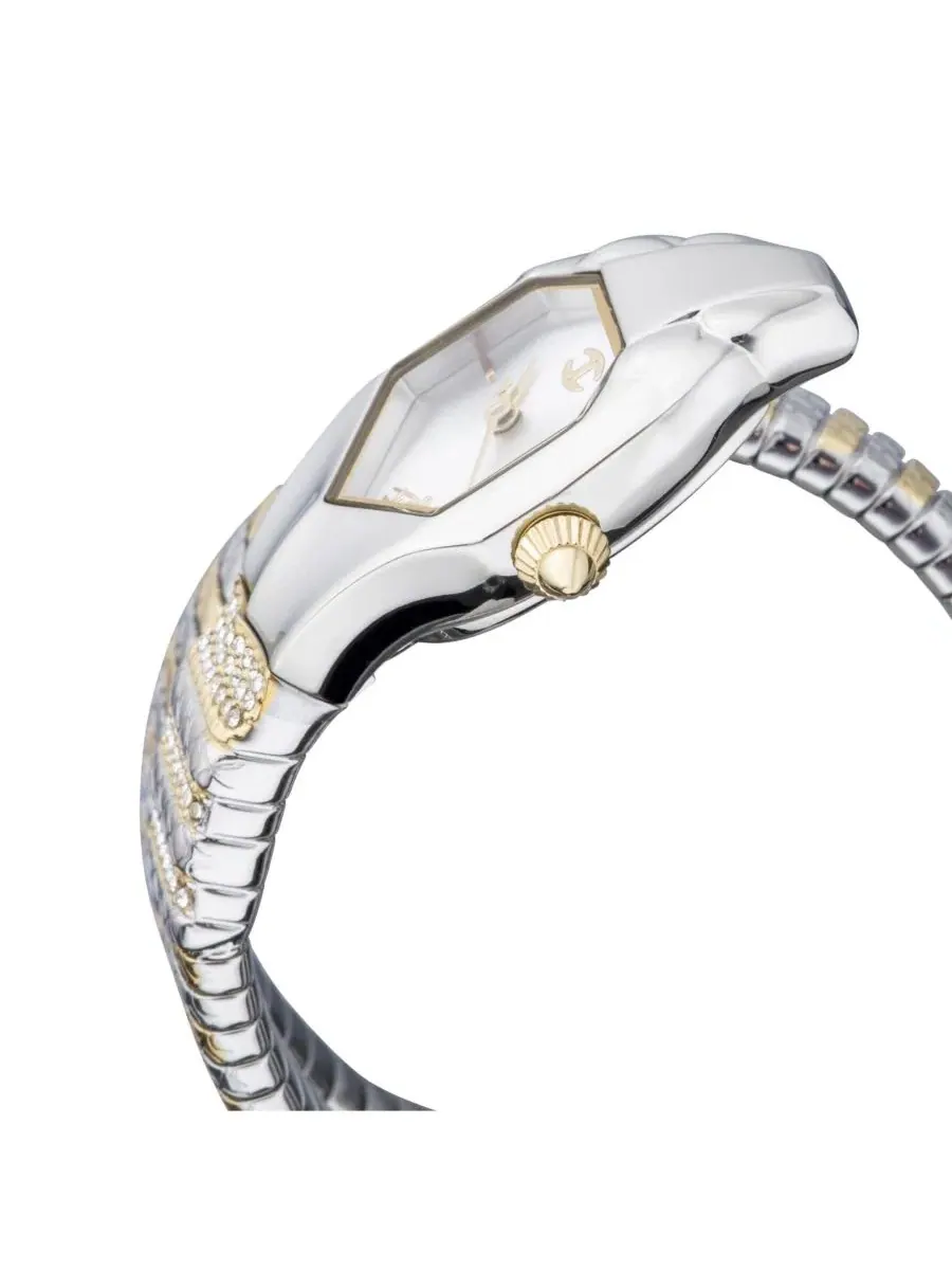 Женские часы Glam Snake с кварцевым механизмом, браслет из нержавеющей стали Just Cavalli — изображение 3 из 3