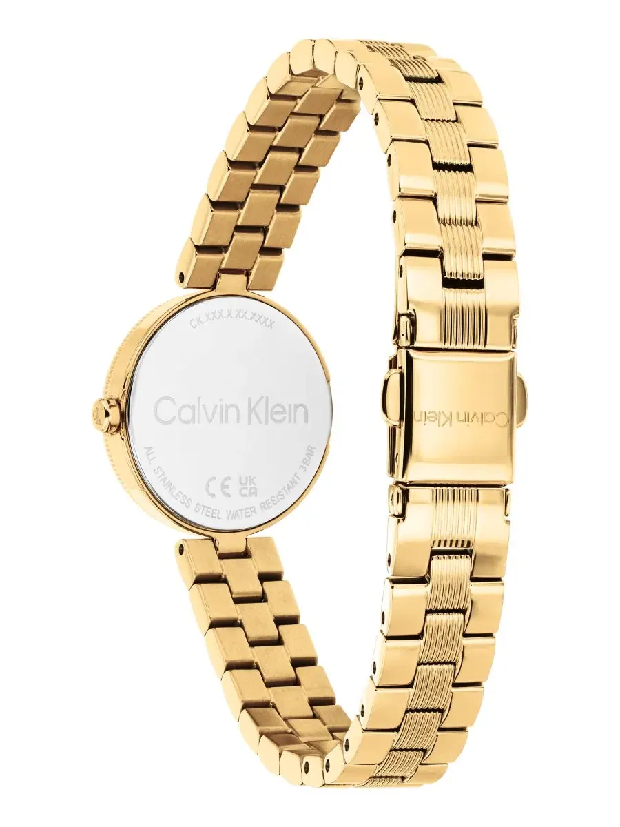 Женские часы Gleam с золотистым стальным браслетом, 24 мм Calvin Klein — изображение 3 из 5, оттенок золото