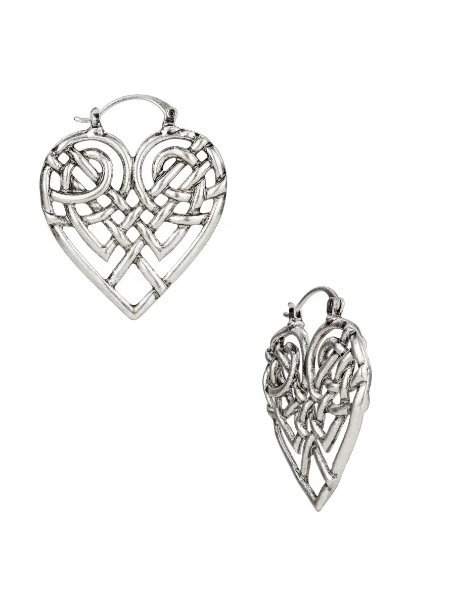 Серьги-кольца с кельтским узором, модель Scandinavian Knot Collection Heart Hoop Patricia Nash — изображение 1 из 3