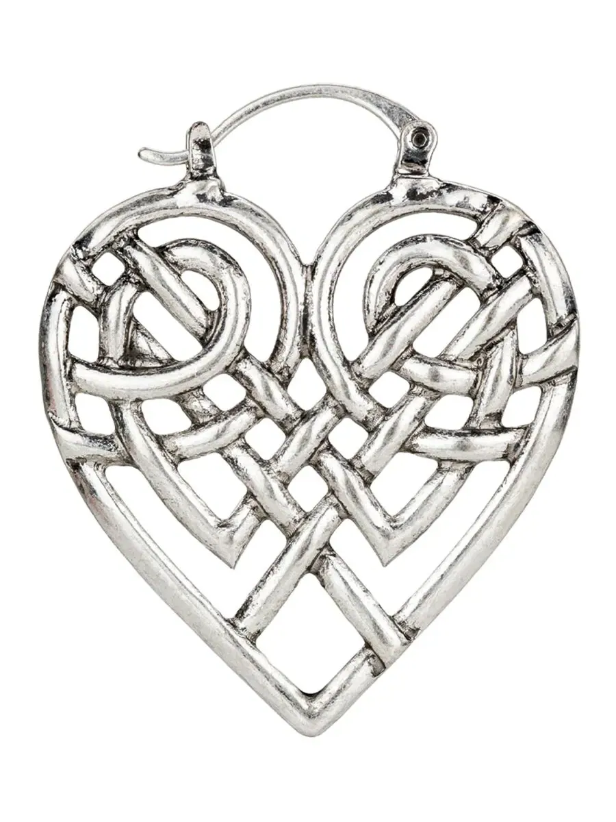Серьги-кольца с кельтским узором, модель Scandinavian Knot Collection Heart Hoop Patricia Nash — изображение 2 из 3