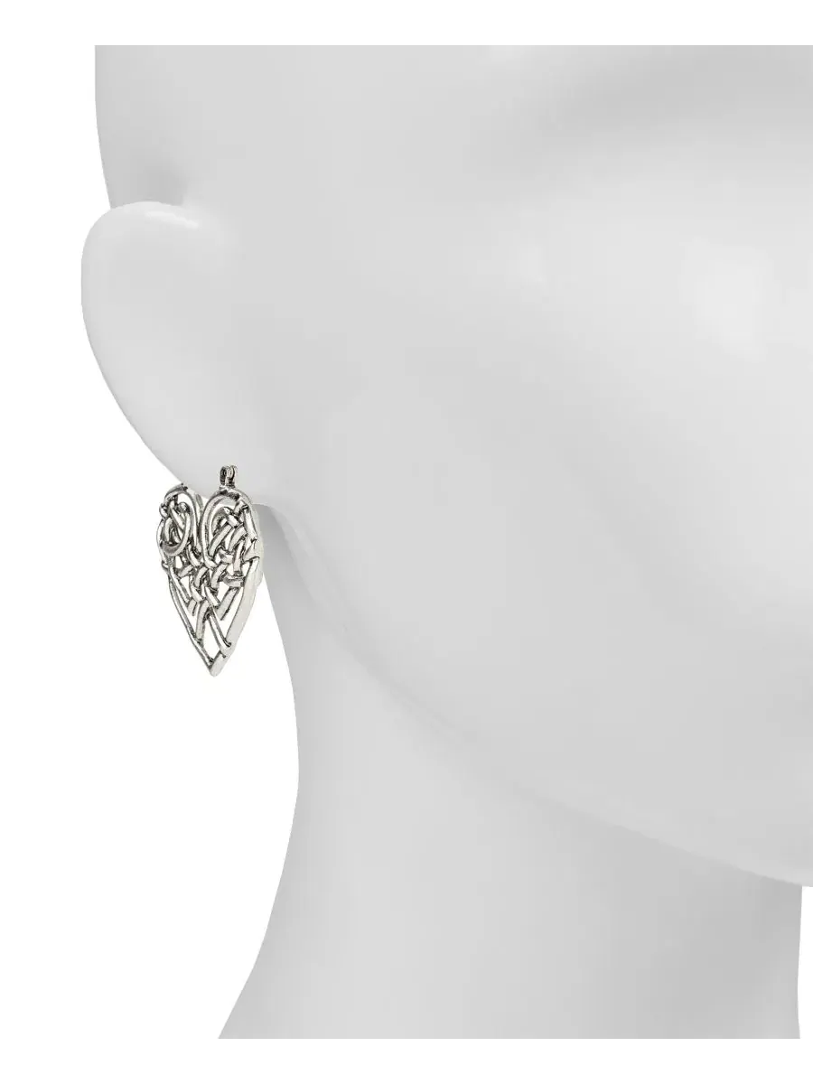 Серьги-кольца с кельтским узором, модель Scandinavian Knot Collection Heart Hoop Patricia Nash — изображение 3 из 3