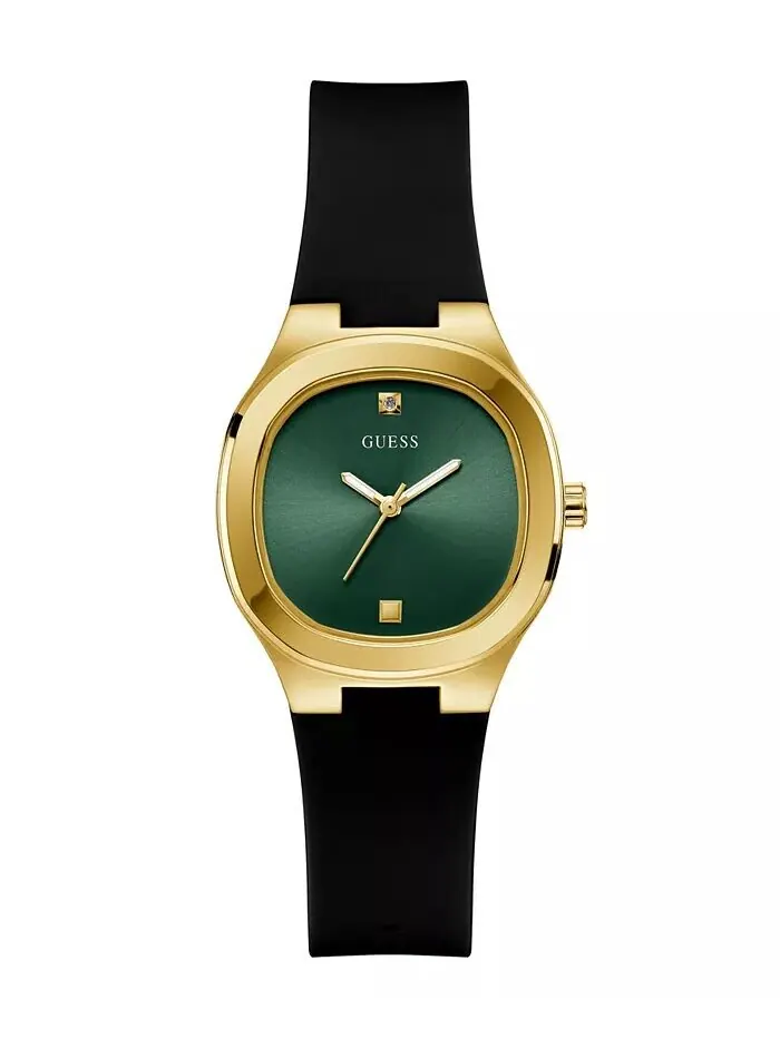 Женские аналоговые черные силиконовые часы 32 мм GUESS