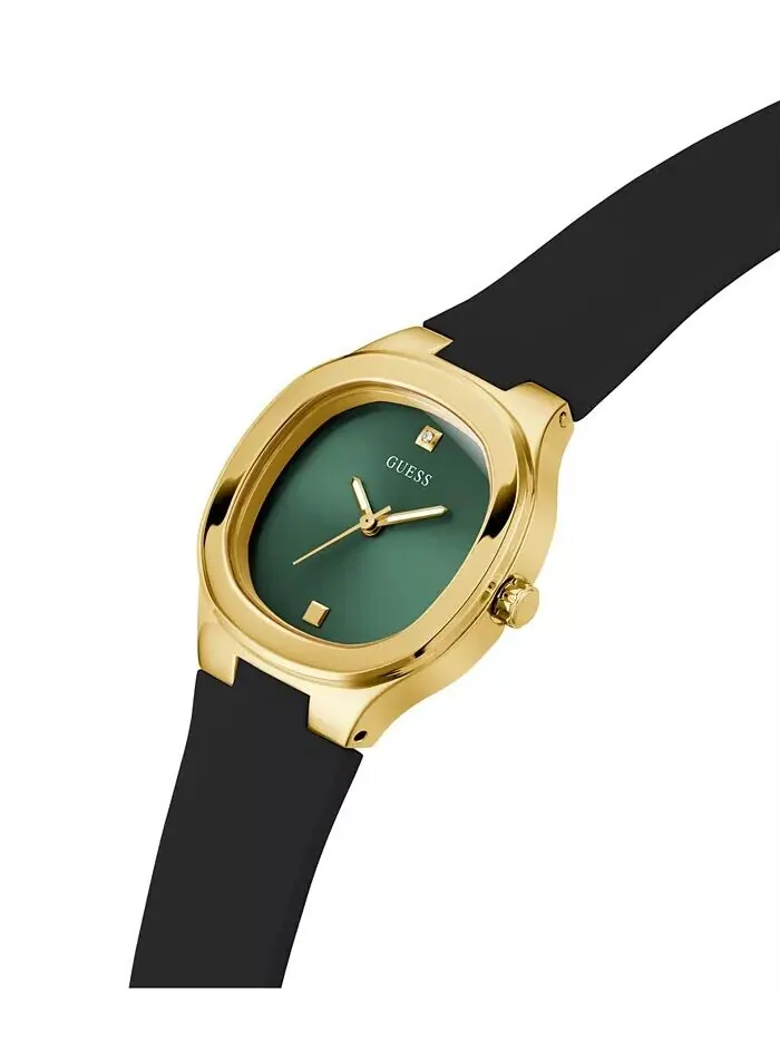 Женские аналоговые черные силиконовые часы 32 мм GUESS — изображение 4 из 5, оттенок черный