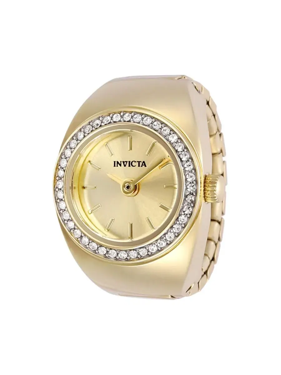 Женские часы Mini Quartz Multifunction Dial Ring Watch Invicta — изображение 1 из 3, оттенок золото