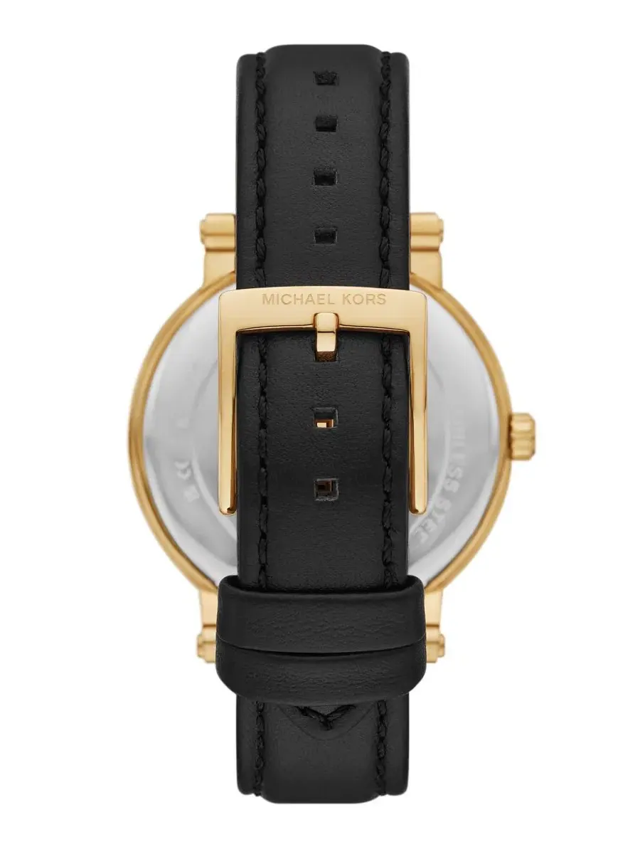 Женские часы Corey Three-Hand с черным кожаным ремешком, 38 мм Michael Kors — изображение 2 из 6, оттенок черный
