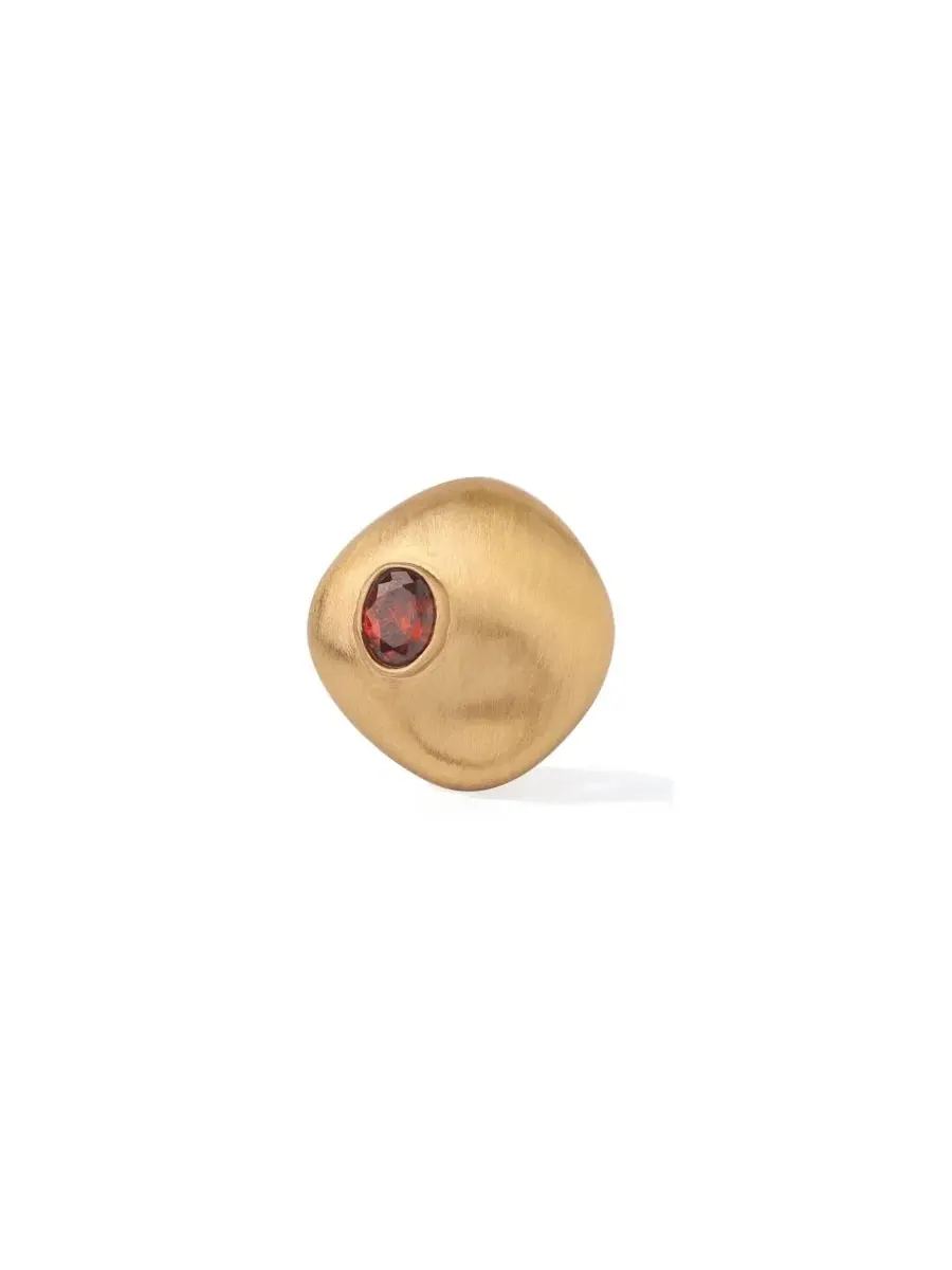 Серьги с гранатом, модель Garnet Earrings RETRO CHIC — изображение 3 из 4, оттенок золотистый красный
