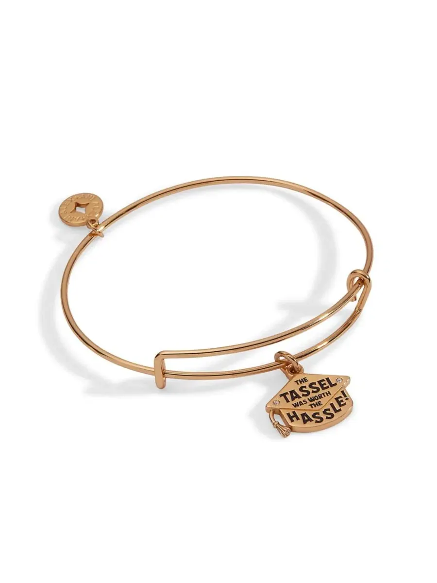 Браслет-шарм с надписью The Tassel Was Worth The Hassle Alex and Ani