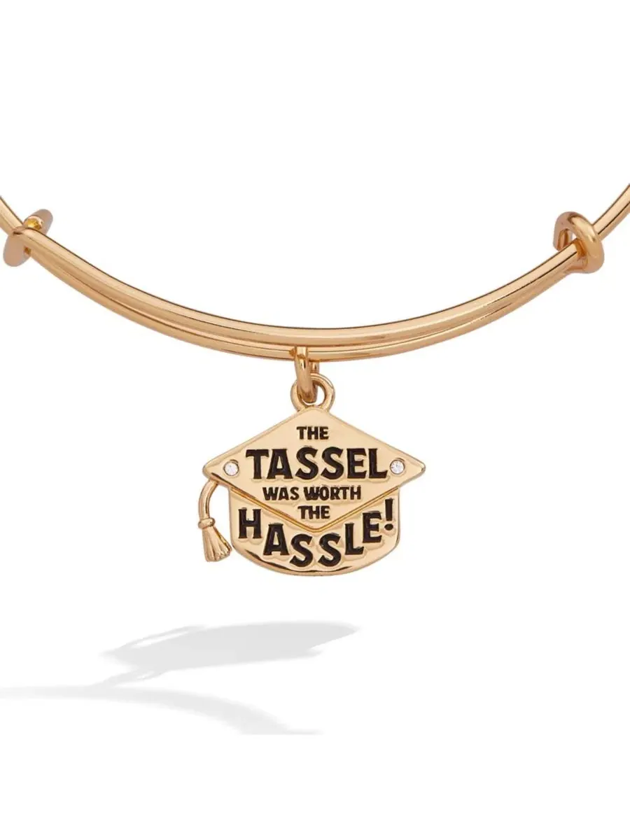 Браслет-шарм с надписью The Tassel Was Worth The Hassle Alex and Ani — изображение 2 из 3, оттенок нет цвета