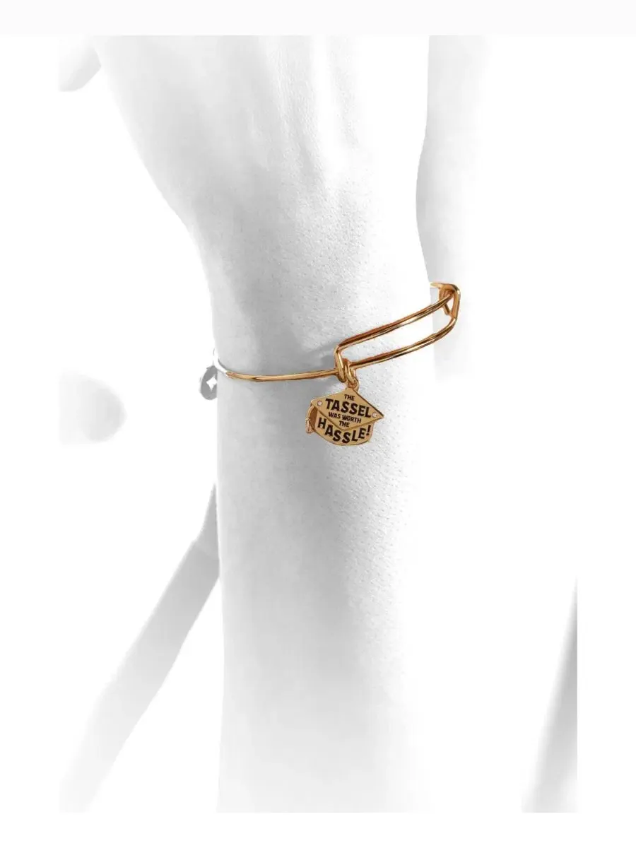 Браслет-шарм с надписью The Tassel Was Worth The Hassle Alex and Ani — изображение 3 из 3, оттенок нет цвета