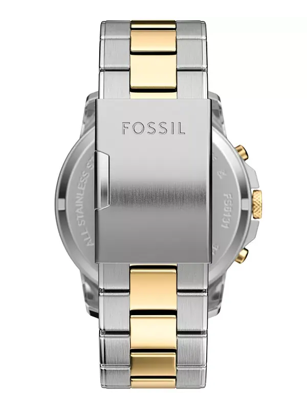 Мужские часы Grant Chronograph из двухцветной нержавеющей стали, 44 мм Fossil — изображение 3 из 4, оттенок мульти