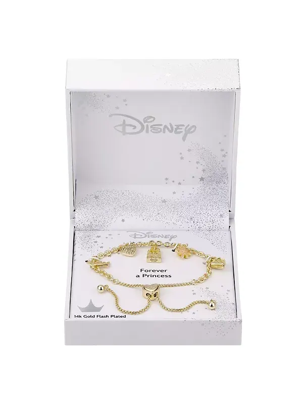 Браслет принцессы боло с кубическим цирконием и кристаллами Disney — изображение 2 из 3, оттенок золото