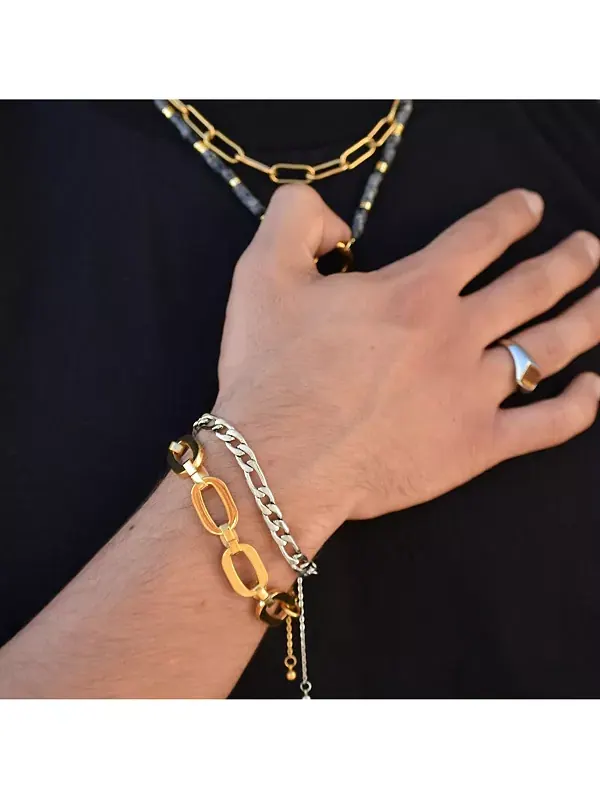Браслет-Цепочка Брэдли Фигаро Rebl Jewelry — изображение 2 из 2, оттенок серебряный