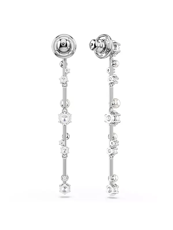 Серьги-Подвески Constella с родиевым покрытием Swarovski — изображение 4 из 4, оттенок белый