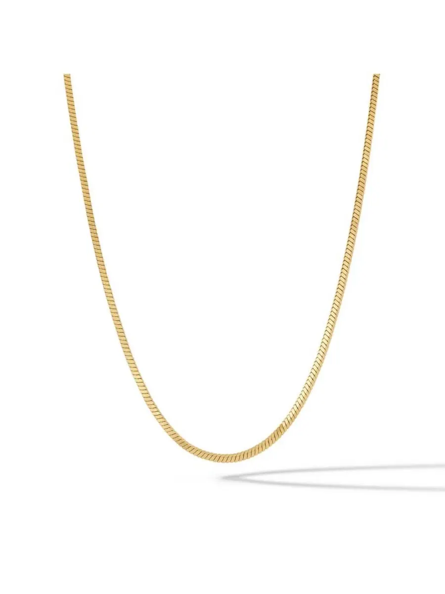 Цепь-змейка с квадратными звеньями, 14K золото Vincero