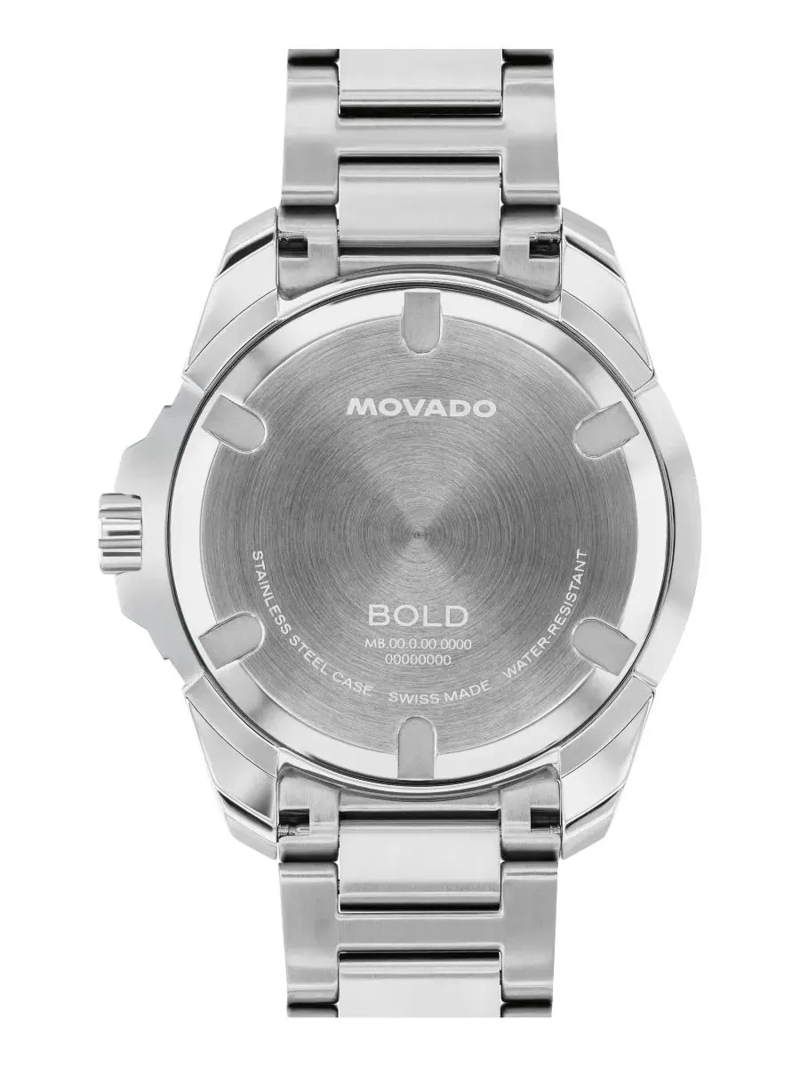 Мужские швейцарские кварцевые часы Bold Verso S из нержавеющей стали, 42 мм Movado — изображение 2 из 4, оттенок серебряный