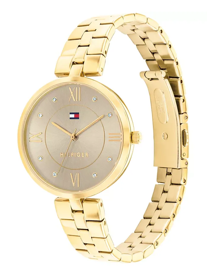 Женские часы Quartz с позолоченным корпусом из нержавеющей стали, 34 мм Tommy Hilfiger — изображение 2 из 3