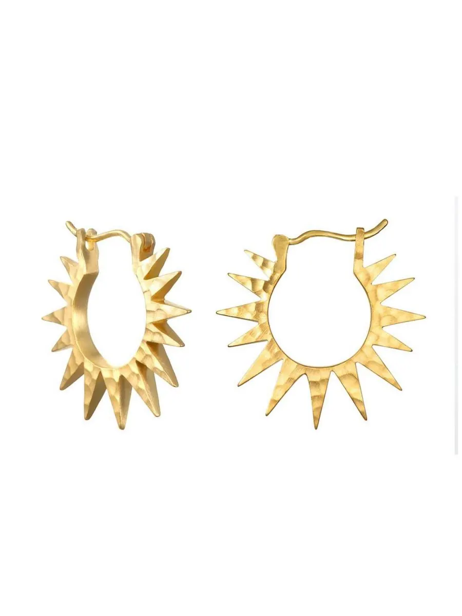 Серьги-кольца в форме звезды с эффектом свечения Satya Jewelry — изображение 1 из 3, оттенок нет цвета