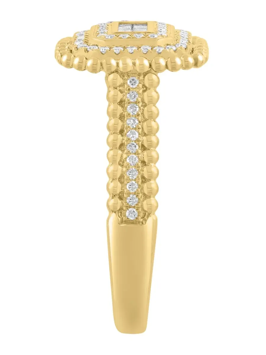 Кольцо с бриллиантом (1/4 карата) в оправе из 14-каратного желтого золота Effy Collection — изображение 3 из 4