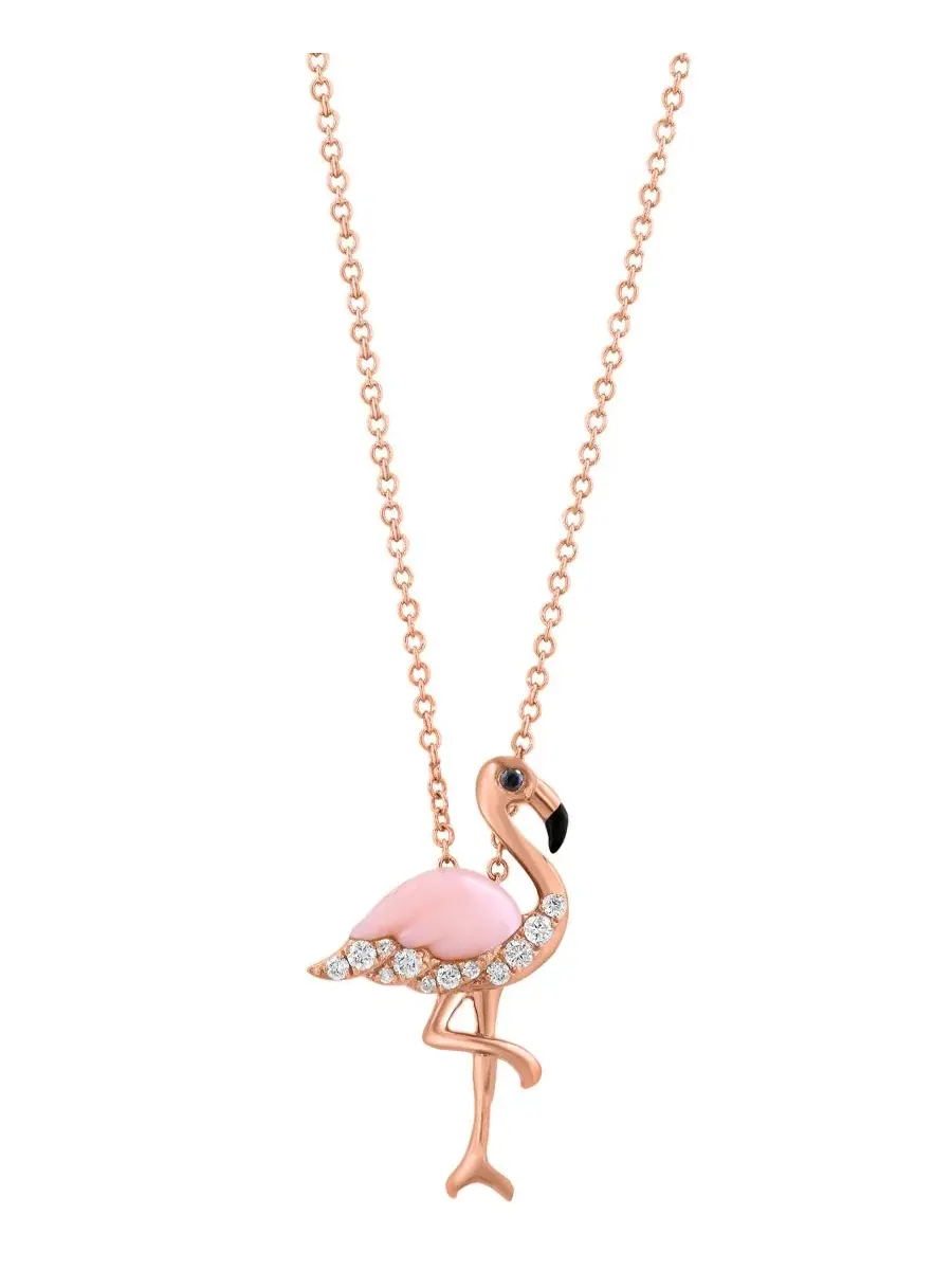 Подвеска-кулон с розовым опалом и бриллиантами, 14k розовое золото EFFY Collection — изображение 1 из 4