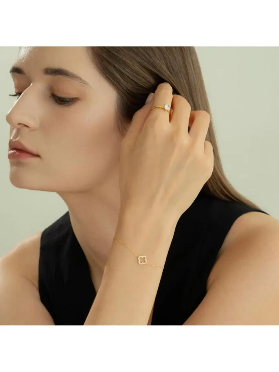 Набор колец Everyday Shine из стерлингового серебра с покрытием из 18-каратного золота. Руководство — изображение 4 из 5