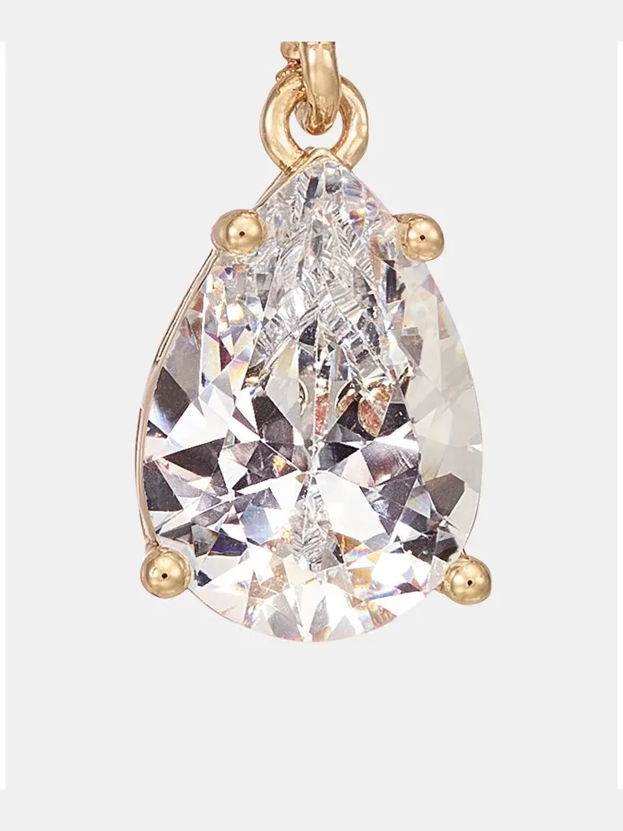Серьги-подвески с кубическим цирконием Givenchy — изображение 2 из 4, оттенок белый