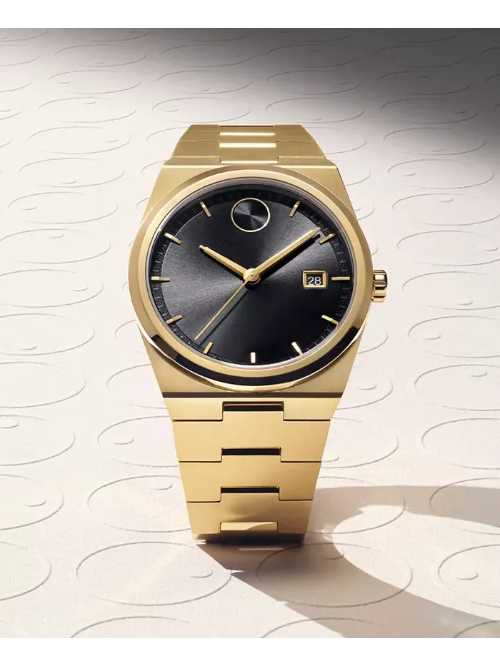 Мужские часы Quest Swiss Quartz Ionic Gold PVD Steel 40mm Movado — изображение 4 из 7