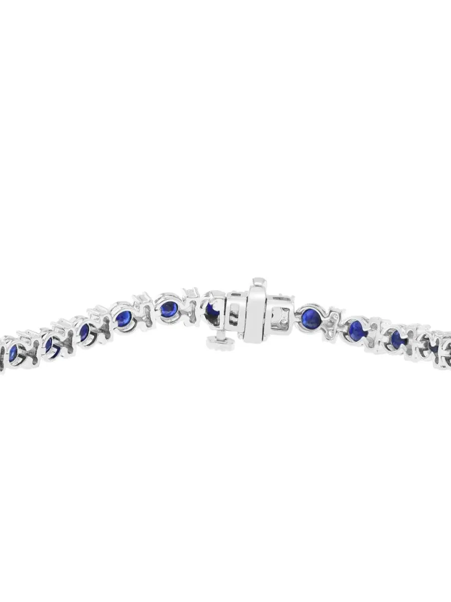 Браслет с сапфирами и бриллиантами Sapphire (3-1/3 ct. t.w.) & Diamond (1/4 ct. t.w.) EFFY — изображение 2 из 3
