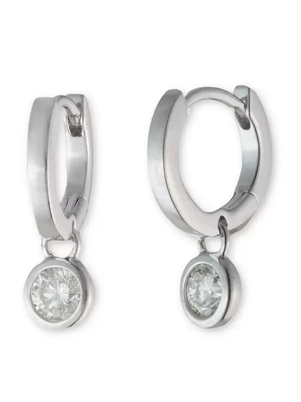 Серьги-Хагге из стерлингового серебра с кубическим цирконием Lauren Ralph Lauren — изображение 1 из 4, оттенок серебряный