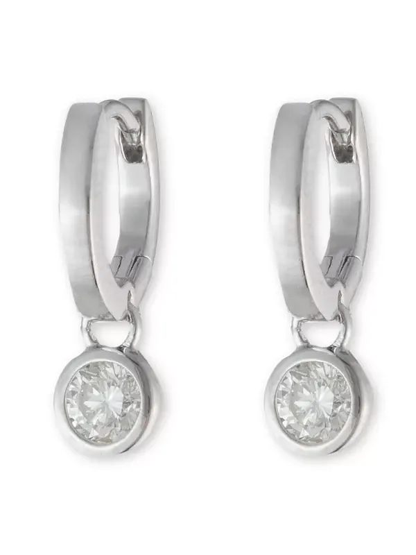 Серьги-Хагге из стерлингового серебра с кубическим цирконием Lauren Ralph Lauren — изображение 2 из 4, оттенок серебряный