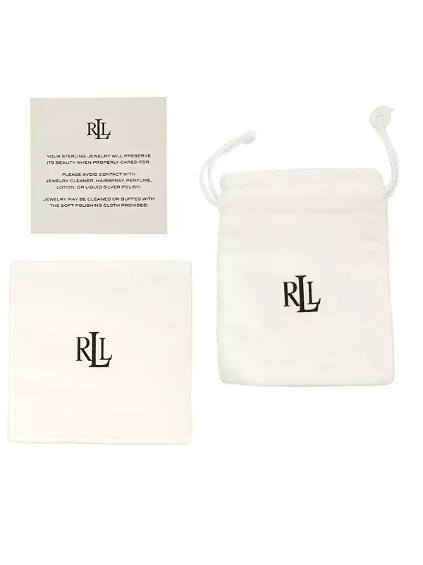 Серьги-Хагге из стерлингового серебра с кубическим цирконием Lauren Ralph Lauren — изображение 4 из 4, оттенок серебряный