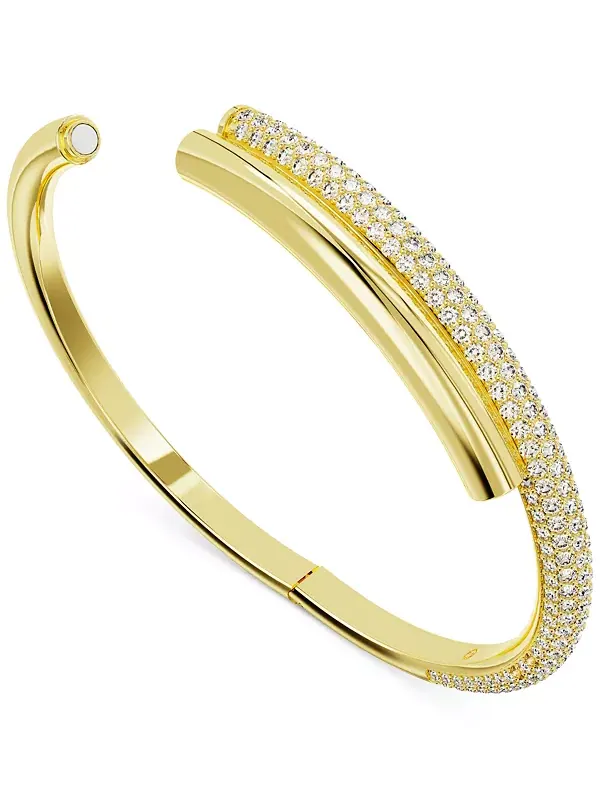 Браслет-Перекресток с паве Swarovski — изображение 3 из 4, оттенок золото