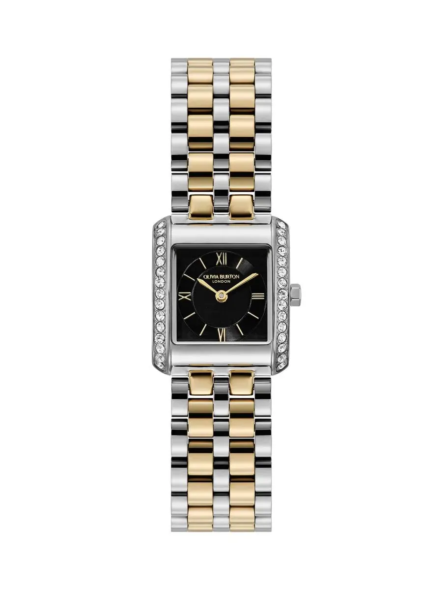 Женские часы Berkley Two-Tone Stainless Steel Bracelet Watch Olivia Burton — изображение 1 из 6, оттенок черный
