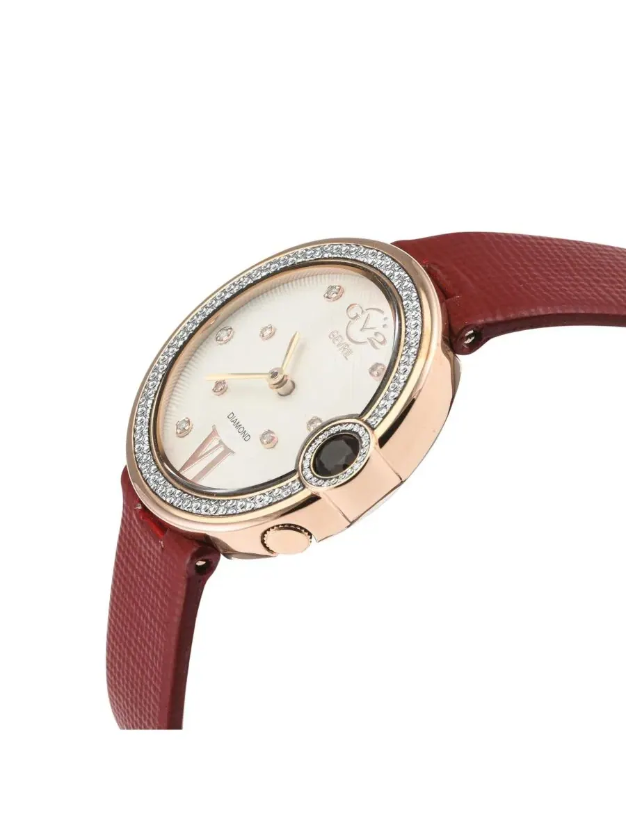 Женские часы Perugia Swiss Quartz Diamond с ручным итальянским сафьяновым ремешком GV2 by Gevril — изображение 3 из 3