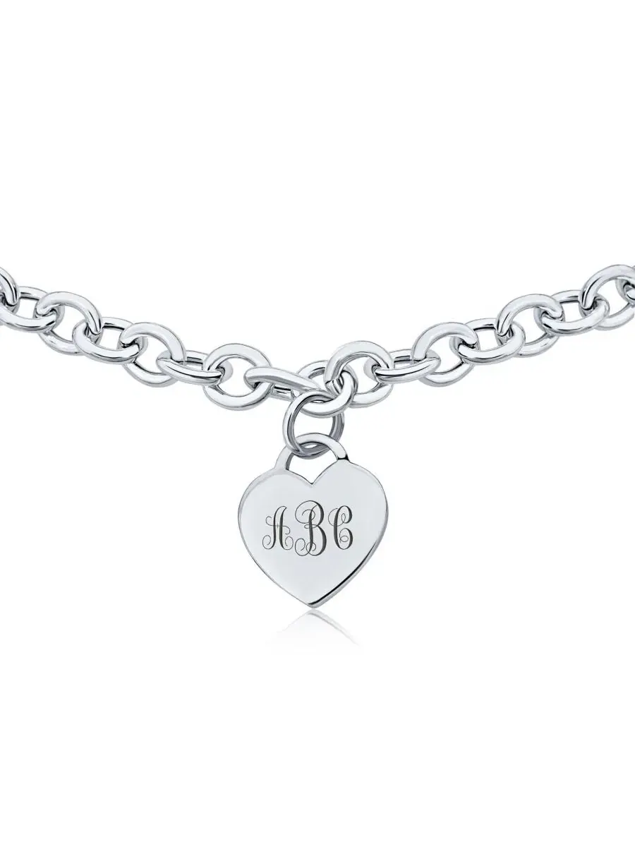 Колье с подвеской в виде сердца из серебра 925 пробы, изготовлено в Италии Bling Jewelry — изображение 4 из 4, оттенок серый