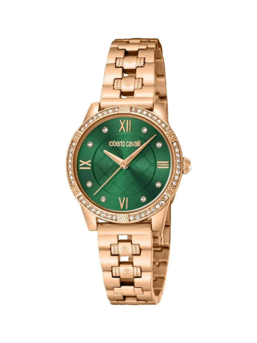 Женские часы Glam Quartz IP Stainless Steel Bracelet Roberto Cavalli